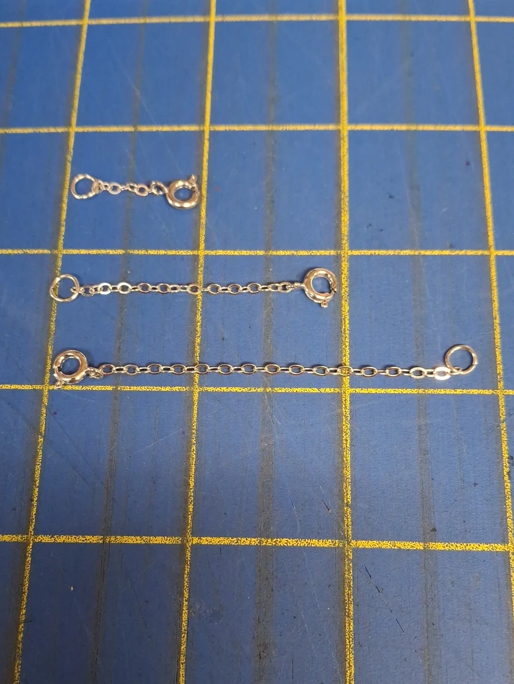 Sterling Silver Tone Necklace Extender Chain - Set of 3